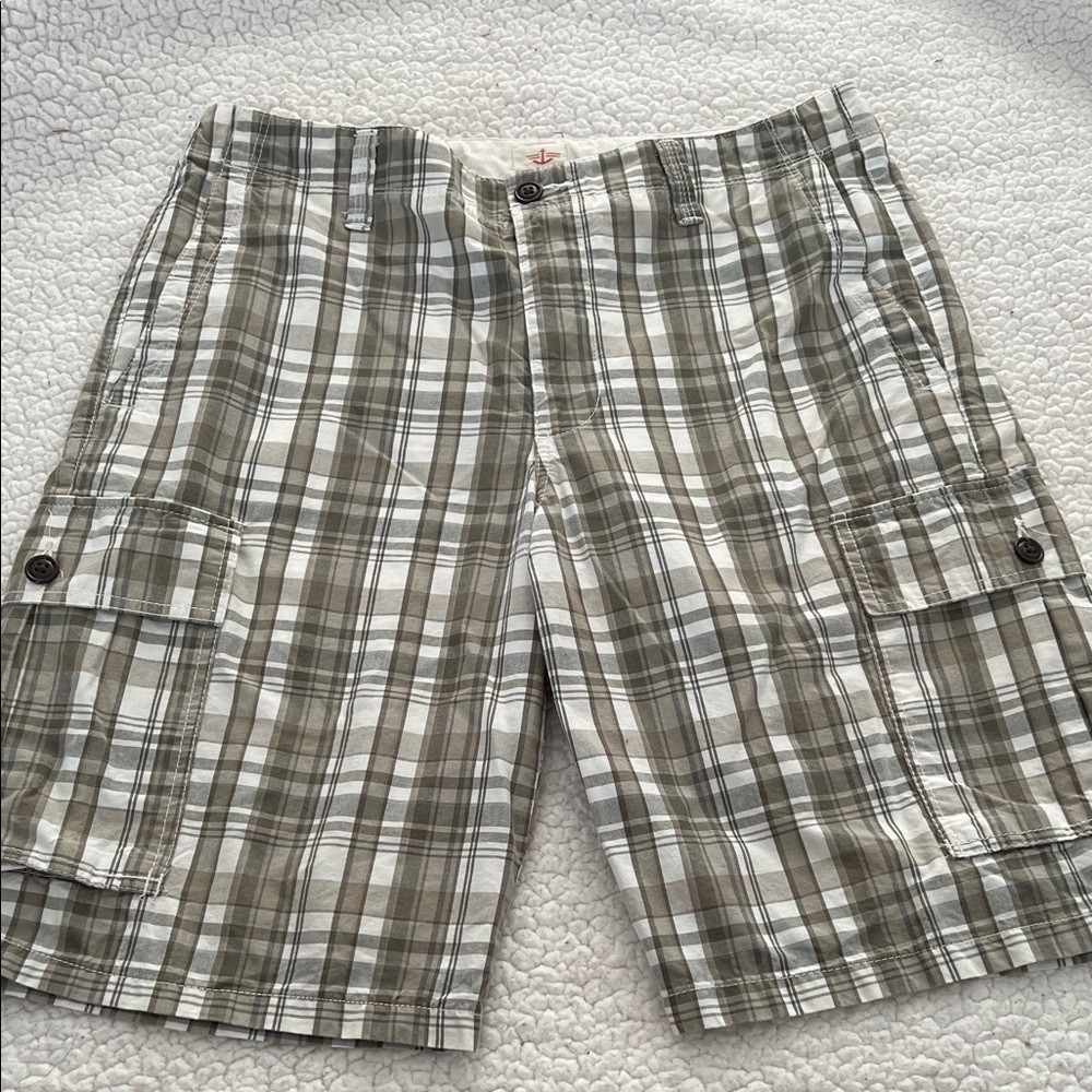 Dockers Gray Plaid Cargo Shorts